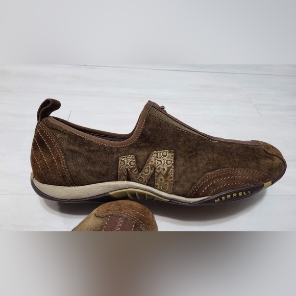 MERRELL Barrado Leather Chestnut Perf. Sneakers - Picture 7 of 14